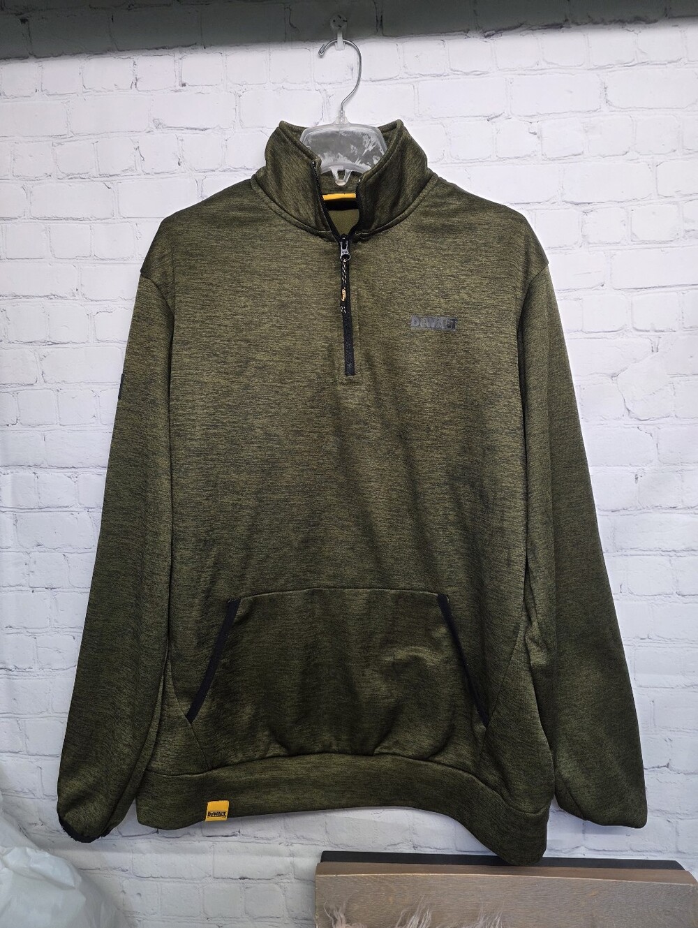 Dewalt Zion Olive Green Quarter-Zip Sweater for Men